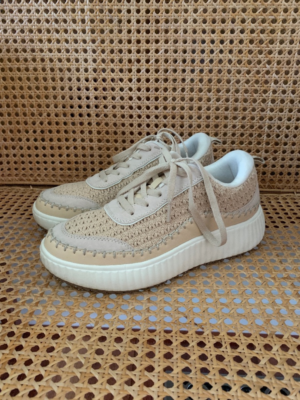 Dream Pairs Raffia Chunky Sole Platform Sneakers 8